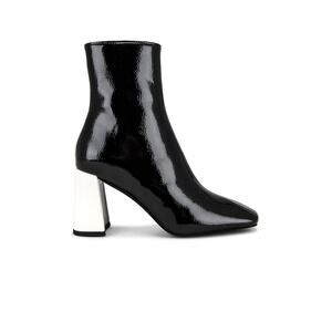 Jeffrey Campbell 'Patti' Black Faux Patent Leather Boot Size 7.5